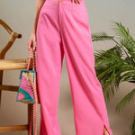 Blu Pepper | Pink Wide Leg Pants | Sweetest Stitch Shop Womens