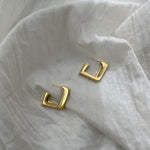 Gold Angled Square Hoops | Sweetest Stitch Boutique