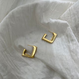 Gold Angled Square Hoops | Sweetest Stitch Boutique