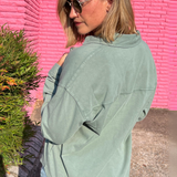 Z Supply | Green Niccola Button Up Top | Sweetest Stitch Boutique