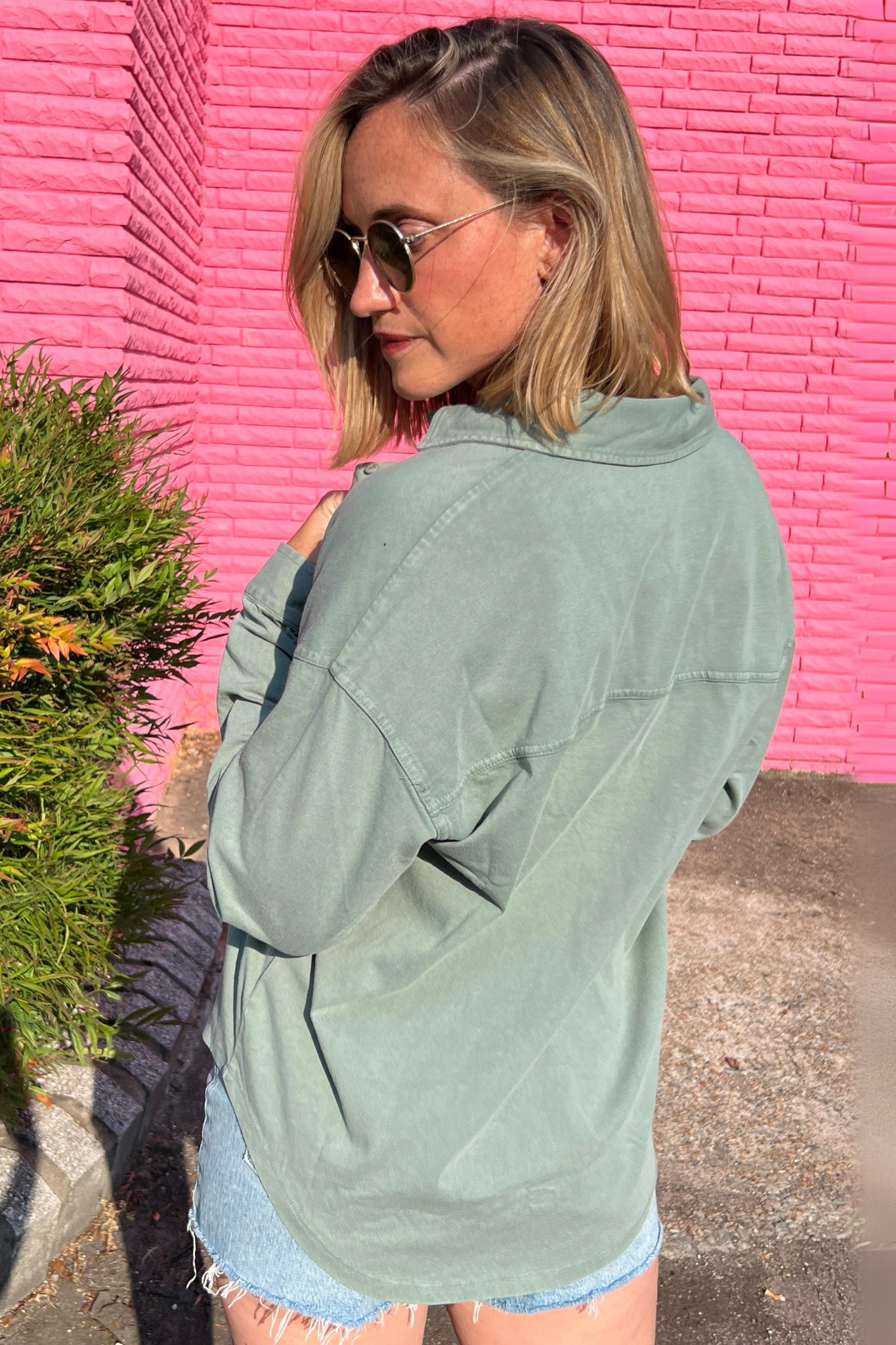 Z Supply | Green Niccola Button Up Top | Sweetest Stitch Boutique