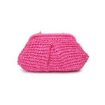 Urban Expressions | Fuchsia Straw Clutch | Sweetest Stitch Boutique