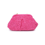 Urban Expressions | Fuchsia Straw Clutch | Sweetest Stitch Boutique