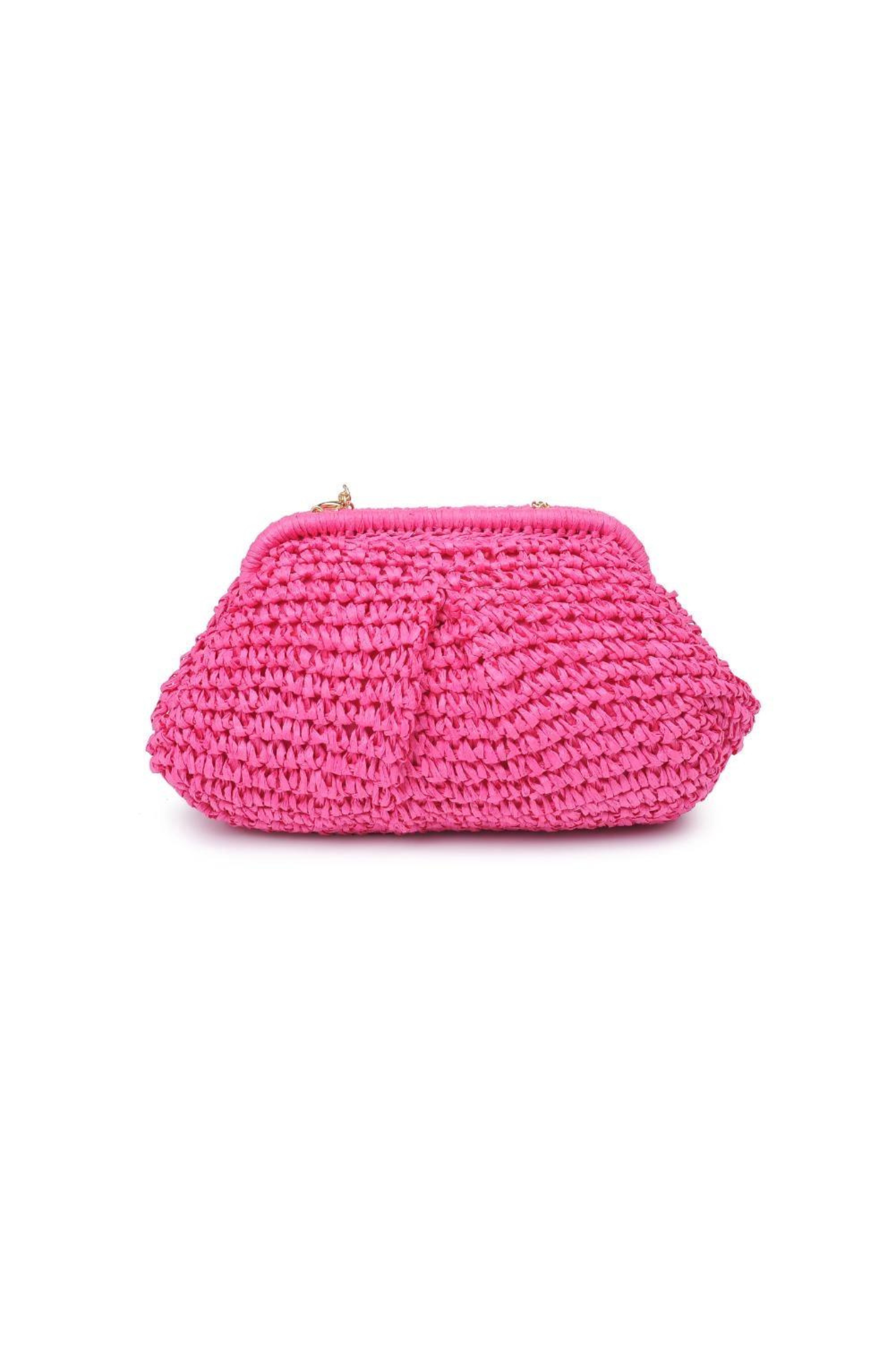 Urban Expressions | Fuchsia Straw Clutch | Sweetest Stitch Boutique