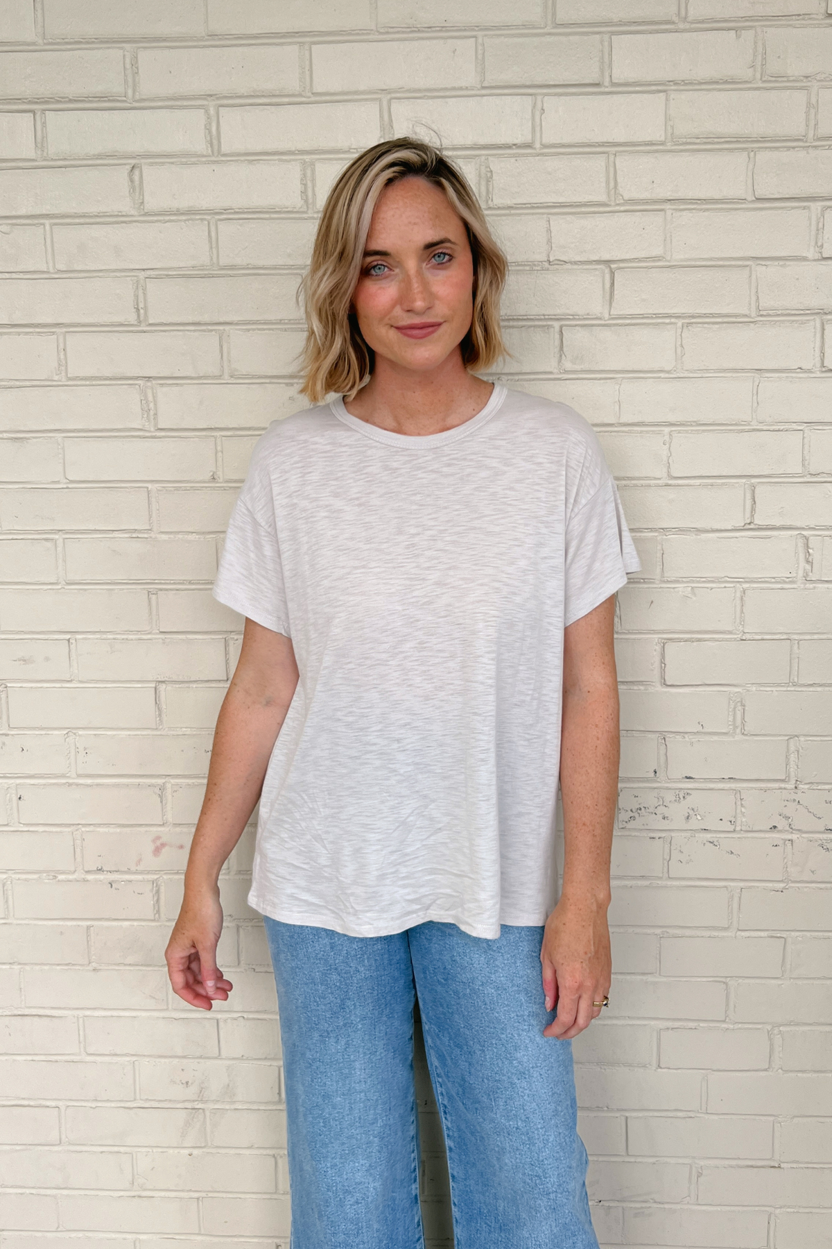Wasabi and Mint | Relaxed Fit Taupe Gray Tee | Sweetest Stitch RVA