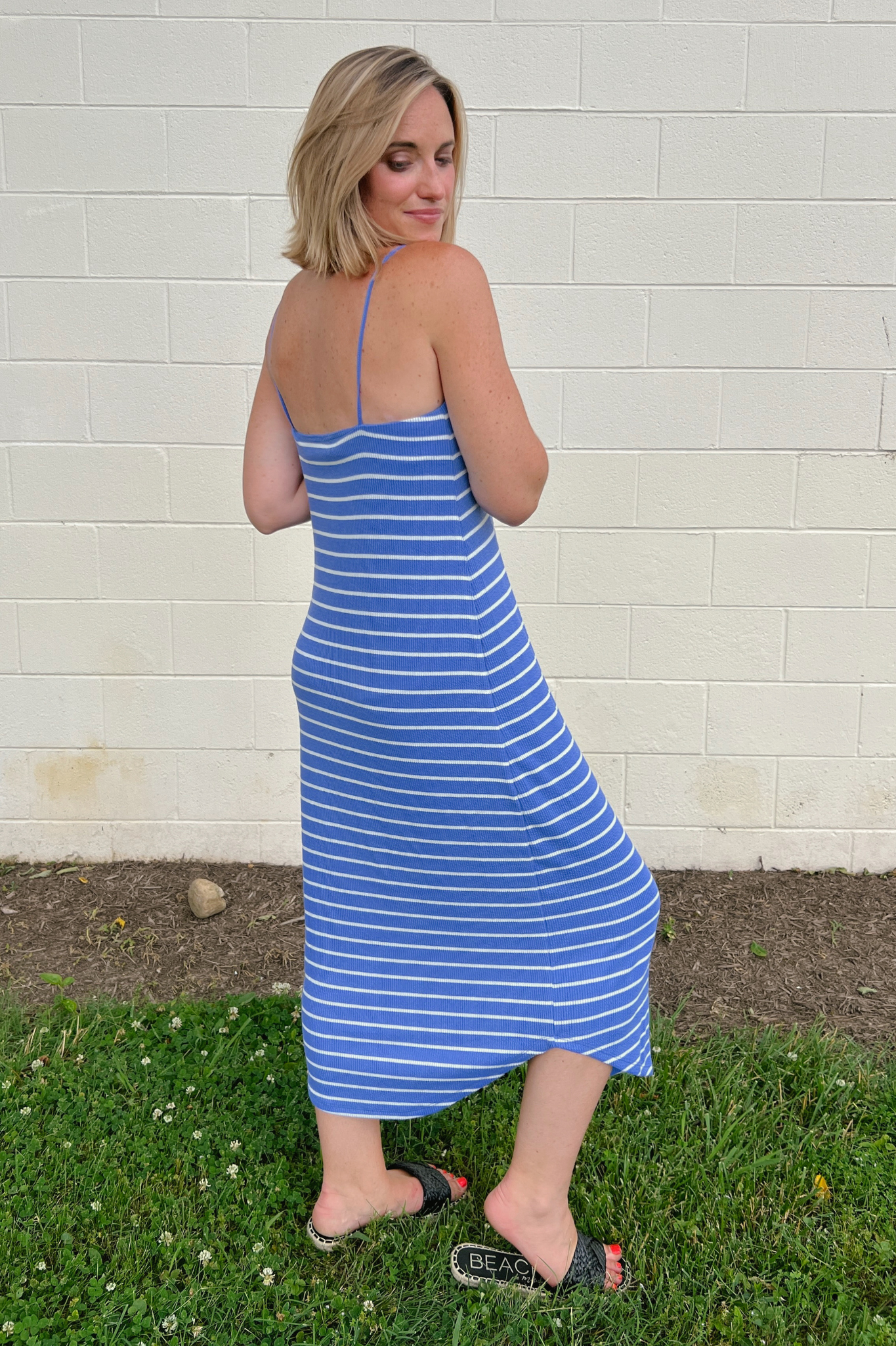 Z Supply | Blue Striped Midi Dress | Sweetest Stitch Richmond VA