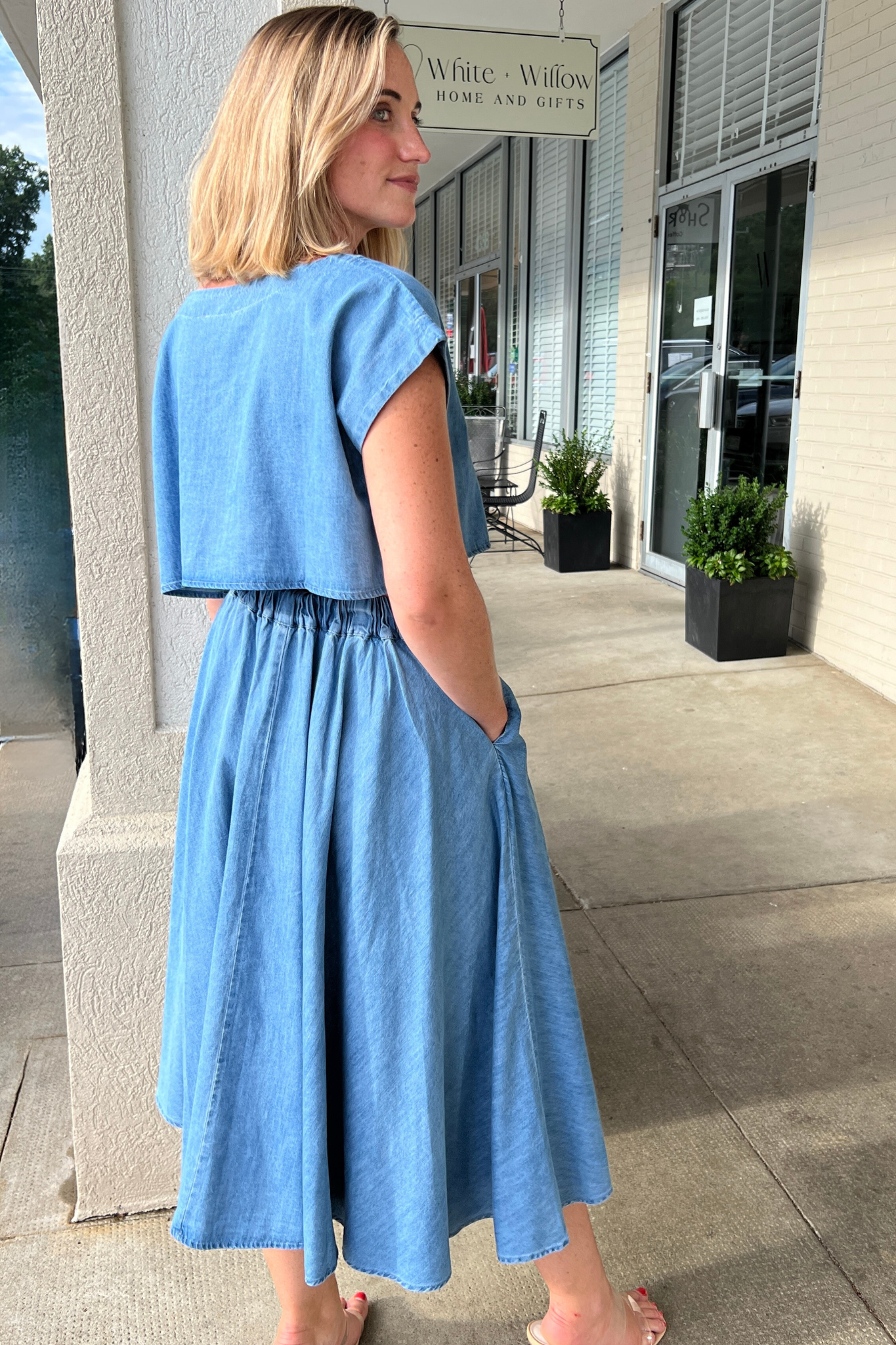 Mable | Denim Midi Skirt | Sweetest Stitch Boutique for Women