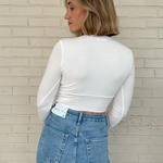 Wasabi and Mint | Ivory Long Sleeve Crop Top | Sweetest Stitch RVA