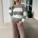 Z Supply | Palm Green Striped Broadbeach Sweater | Sweetest Stitch