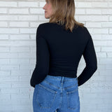 Take It Easy Ribbed Long Sleeve Top