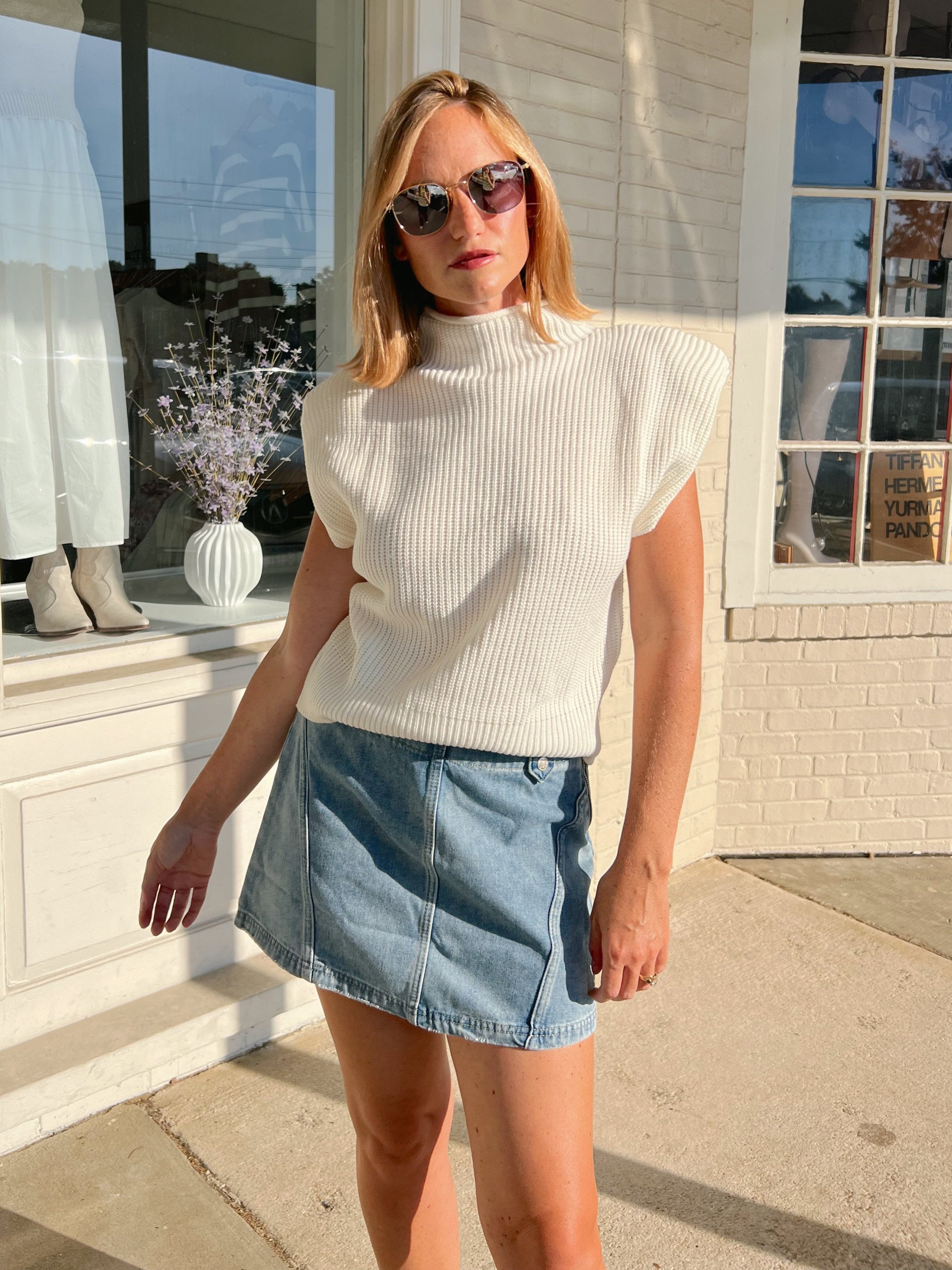 Sofie the Label | Mock Neck Sleeveless Sweater | Sweetest Stitch