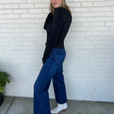 Ava Wide Leg Jeans - Dark Wash