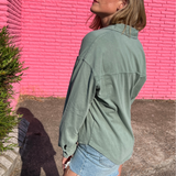 Z Supply | Green Niccola Button Up Top | Sweetest Stitch Boutique