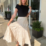 Sofie the Label | Cream Tiered Midi Skirt | Sweetest Stitch