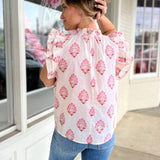 THML | Sophie Floral Ruffle Sleeve Top | Sweetest Stitch