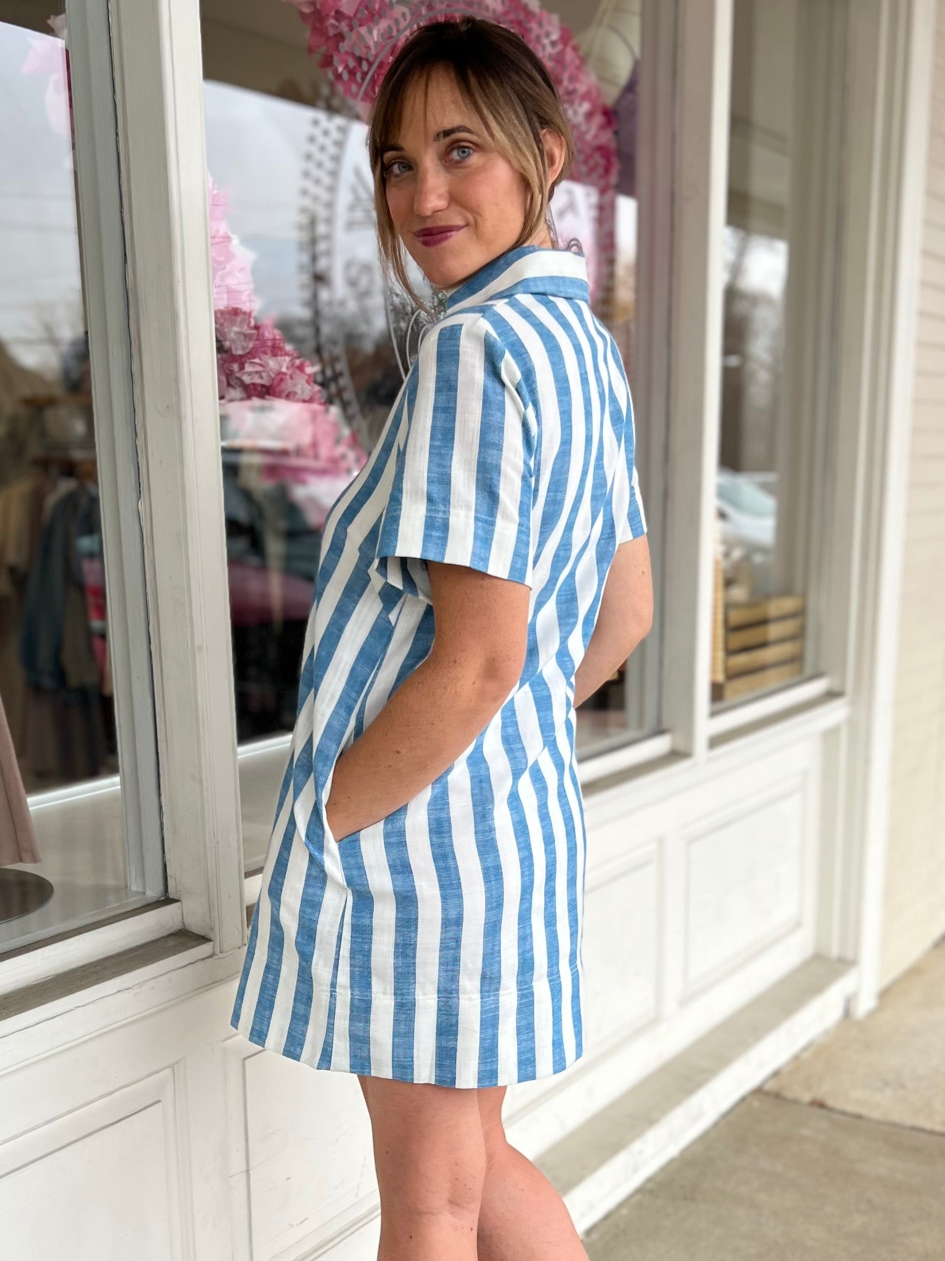 THML | Daphne Striped Shift Dress | Sweetest Stitch Boutique