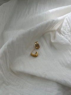 Gold Pave Hoop Studs | Sweetest Stitch Boutique