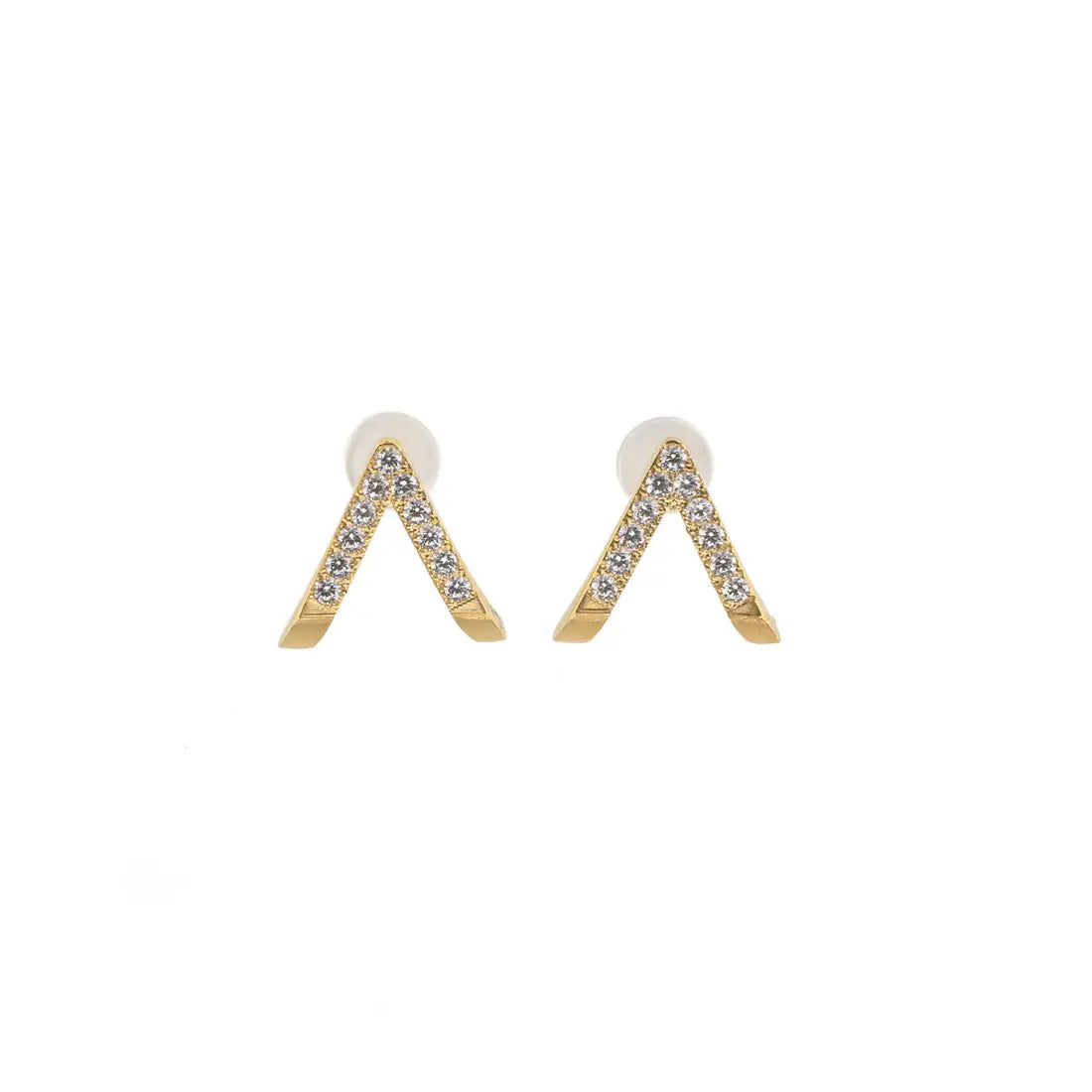 Brenda Grands | Diamond V Studs | Sweetest Stitch