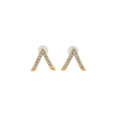 Brenda Grands | Diamond V Studs | Sweetest Stitch