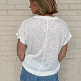 Wasabi and Mint | V-Neck Tee Ivory | Sweetest Stitch Richmond 