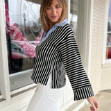 Entro | Bend The Rules Striped V-Neck Top | Sweetest Stitch