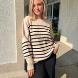 Entro | Striped Oversized Sweater | Sweetest Stitch Boutique