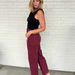 Just Black Denim | Utility Jeans Burgundy | Sweetest Stitch