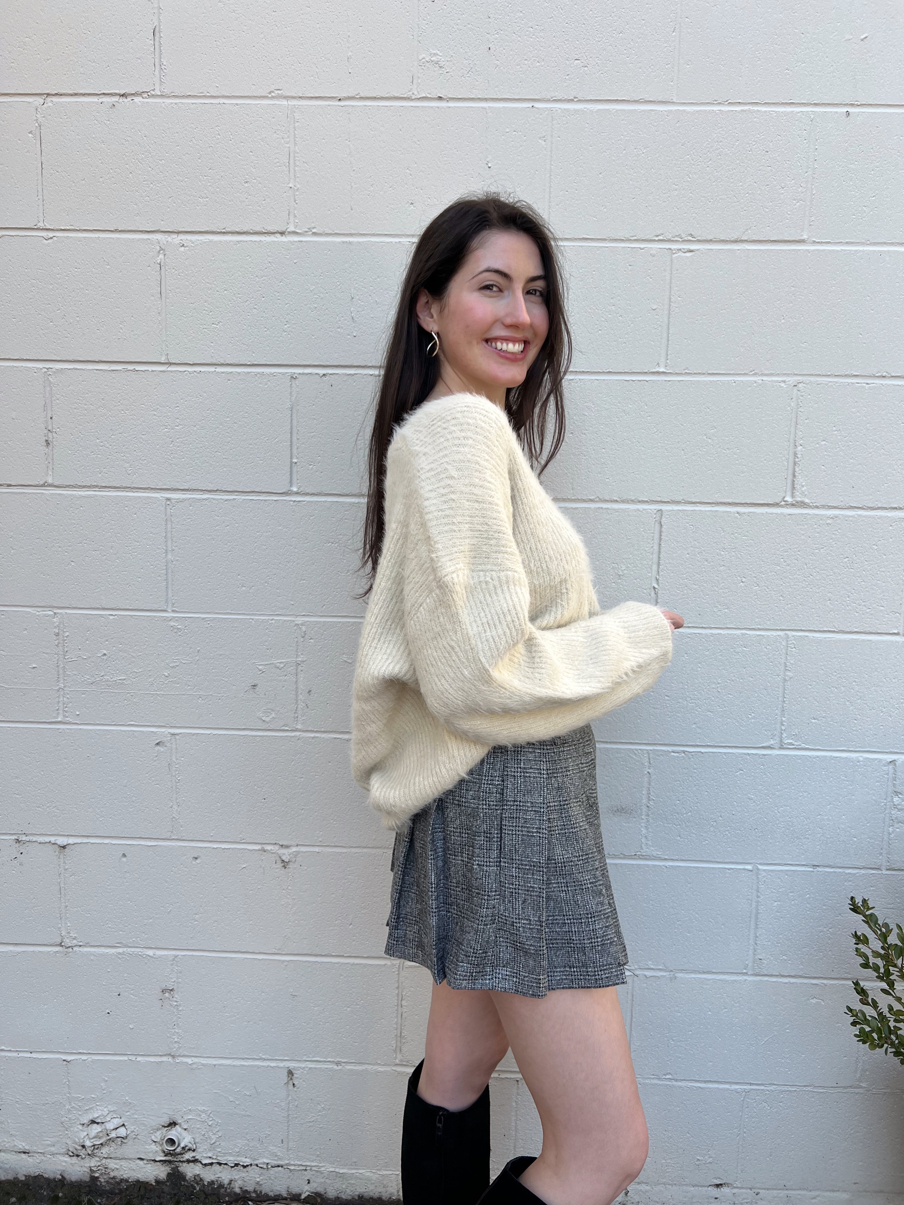 By Together | V-Neck Fuzzy Sweater | Sweetest Stitch