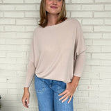 Charlotte Avery | Taupe Long Sleeve Top | Sweetest Stitch