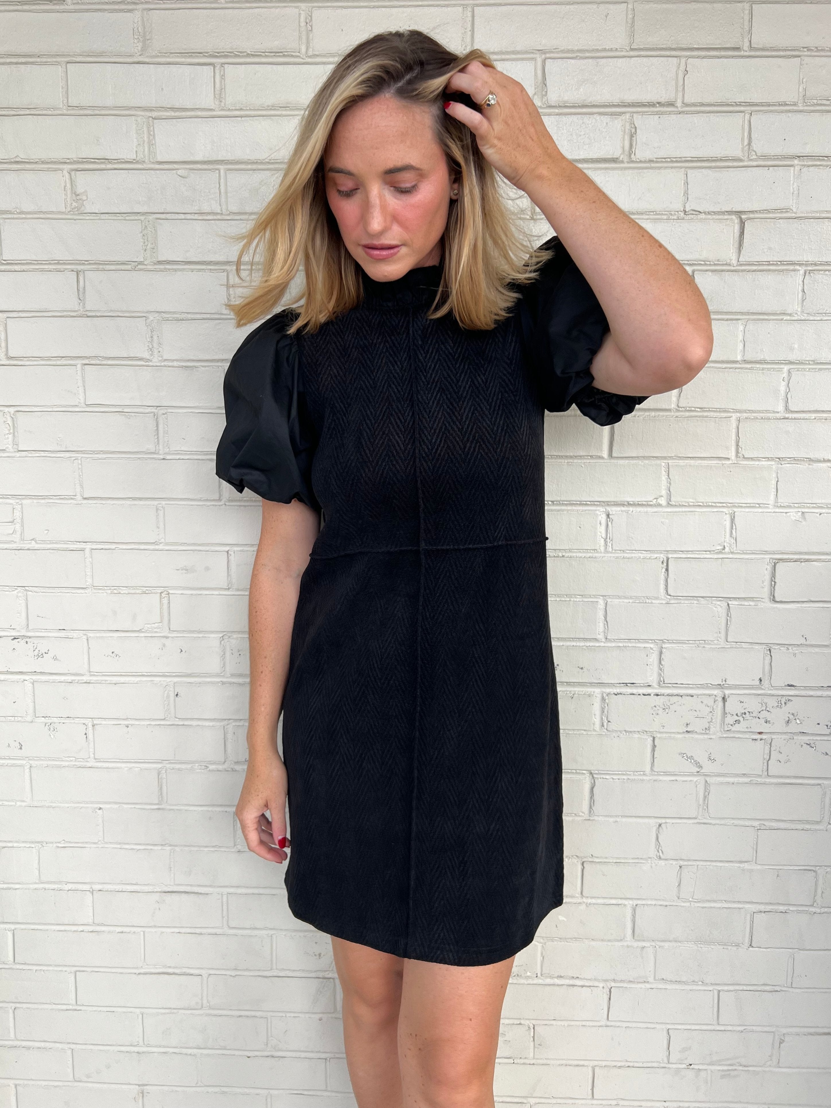 THML | State Of Mind Puff Sleeve Mini Dress | Sweetest Stitch