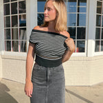 Klesis | Striped Off Shoulder Top | Sweetest Stitch Boutique