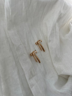 Gold Bow Earrings | Sweetest Stitch Boutique