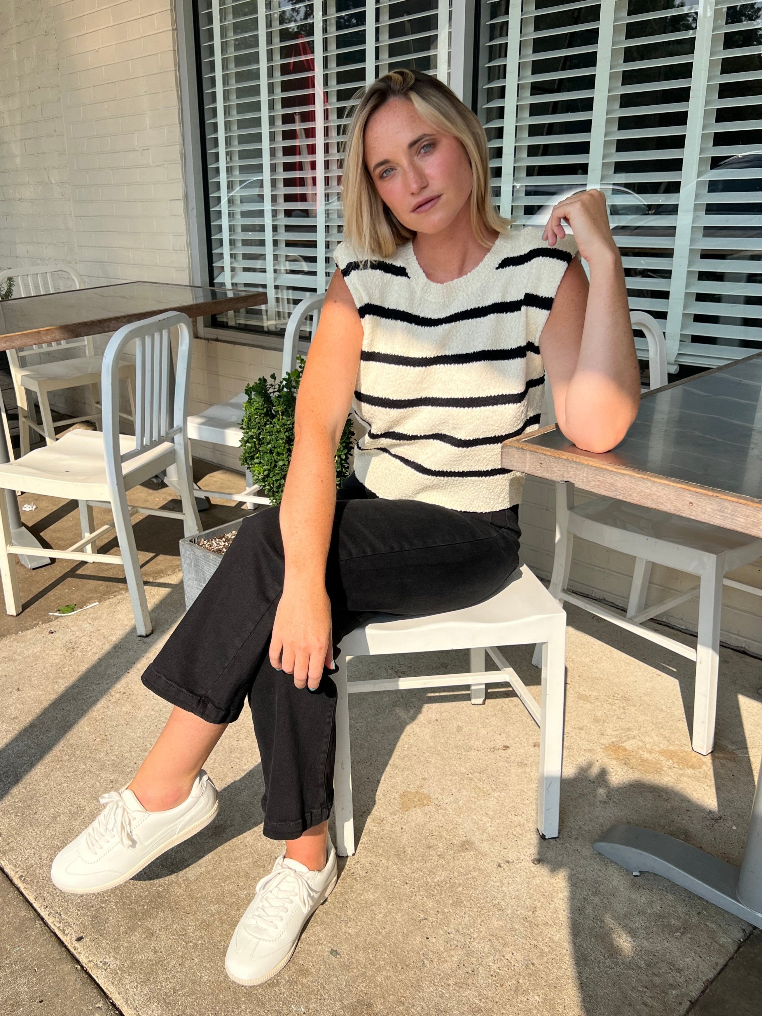 Strut & Bolt | Modern Day Striped Knit Top | Sweetest Stitch