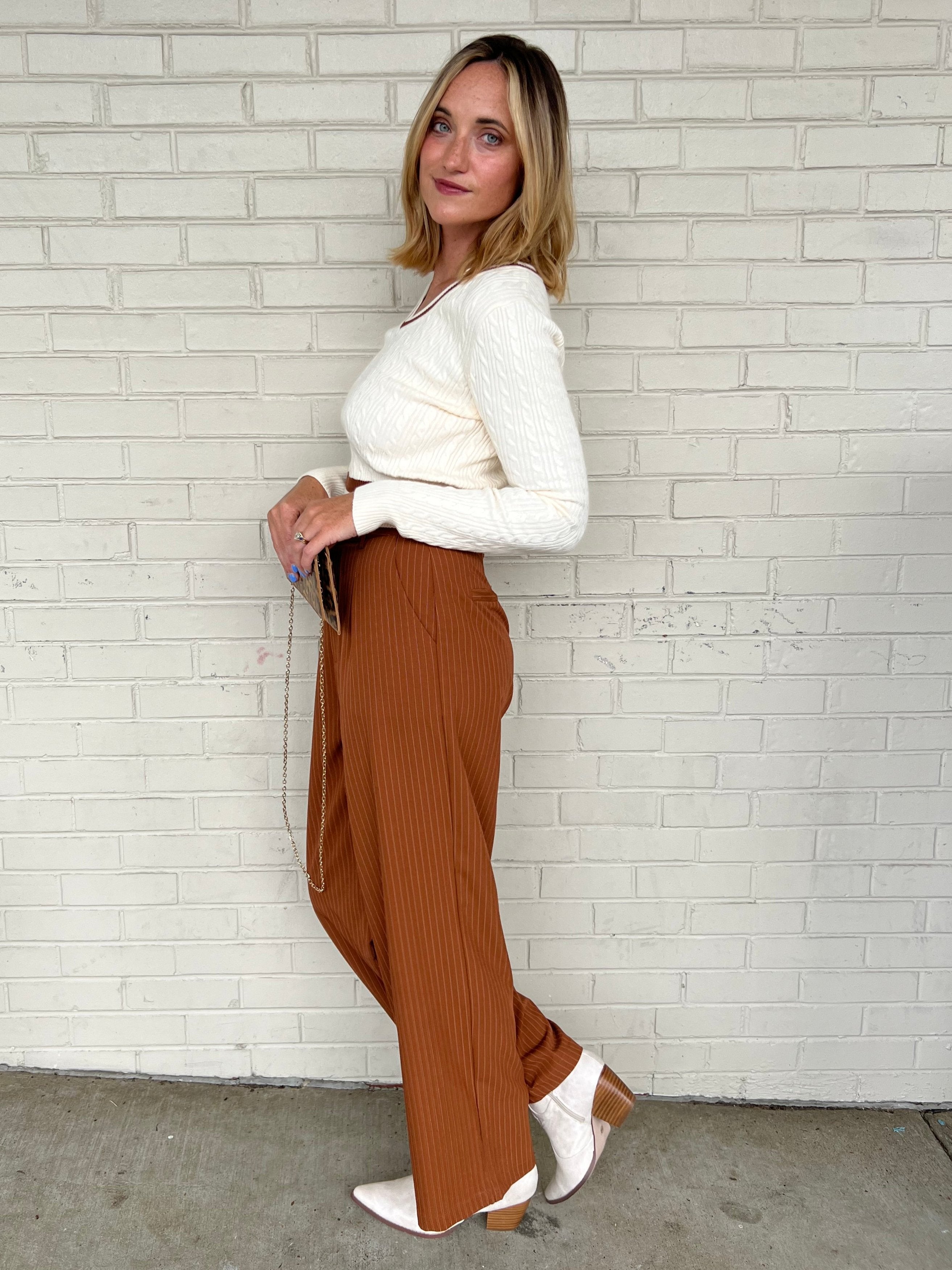 Sage the Label | Pinstripe Trouser Pants | Sweetest Stitch