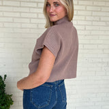 Entro | Taupe Knit Sleeveless Pocket Top | Sweetest Stitch