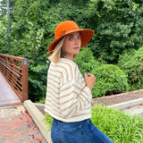 Miou Muse | Game Day Sweater Straw Stripe | Sweetest Stitch