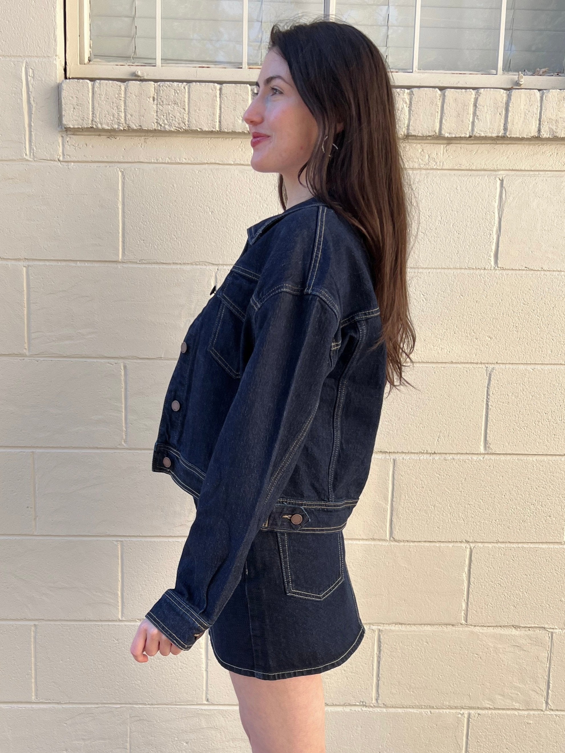 Just Black Denim | Dark Wash Denim Jacket | Sweetest Stitch