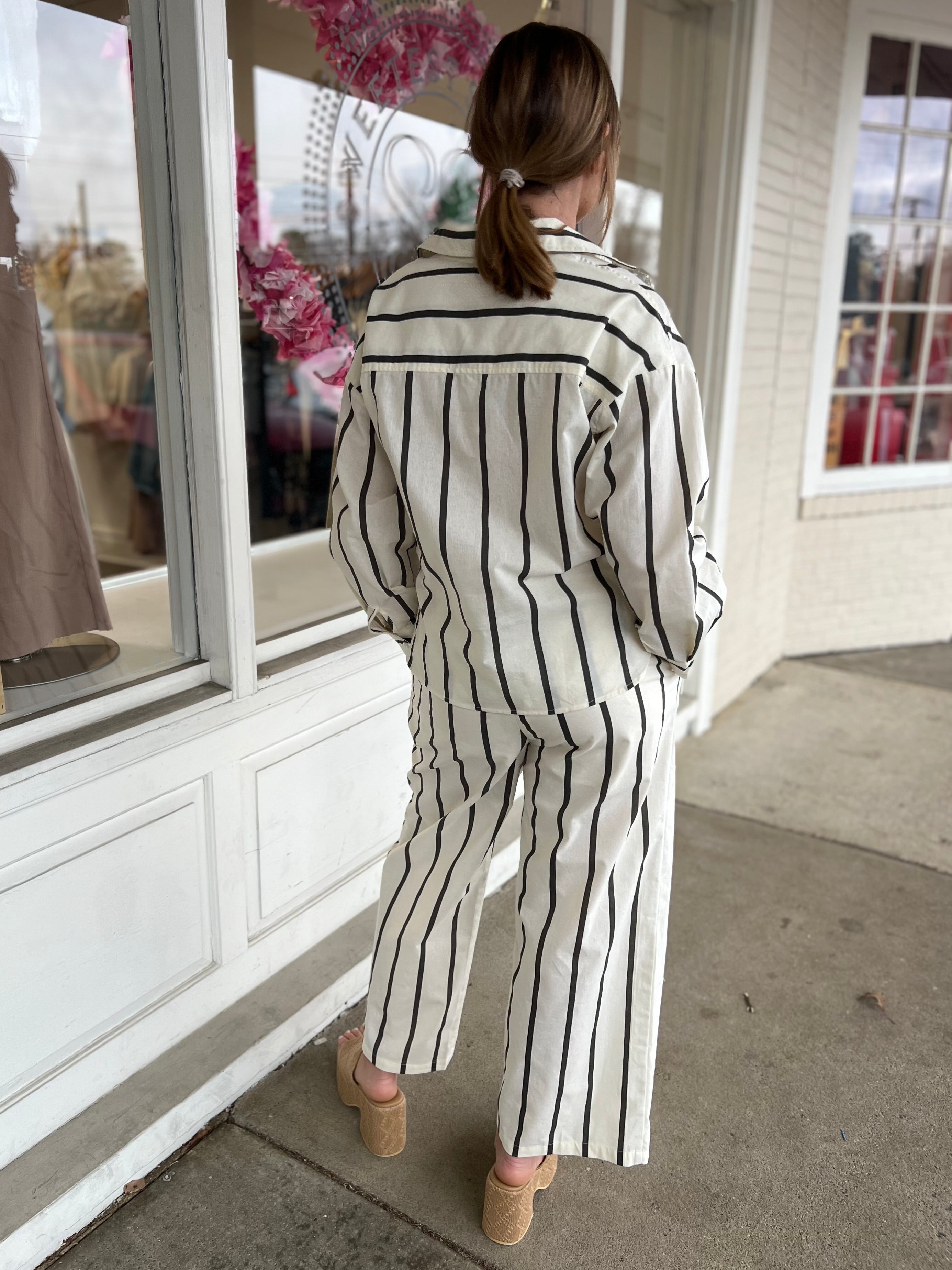 Miou Muse | Peyton Striped Wide Leg Pants | Sweetest Stitch