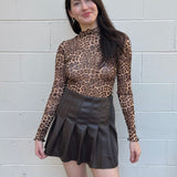 Inmod | Mesh Long Sleeve Leopard Top | Sweetest Stitch