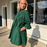 Entro | Forest Green Eyelet Detail Dress | Sweetest Stitch