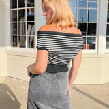 Klesis | Striped Off Shoulder Top | Sweetest Stitch Boutique