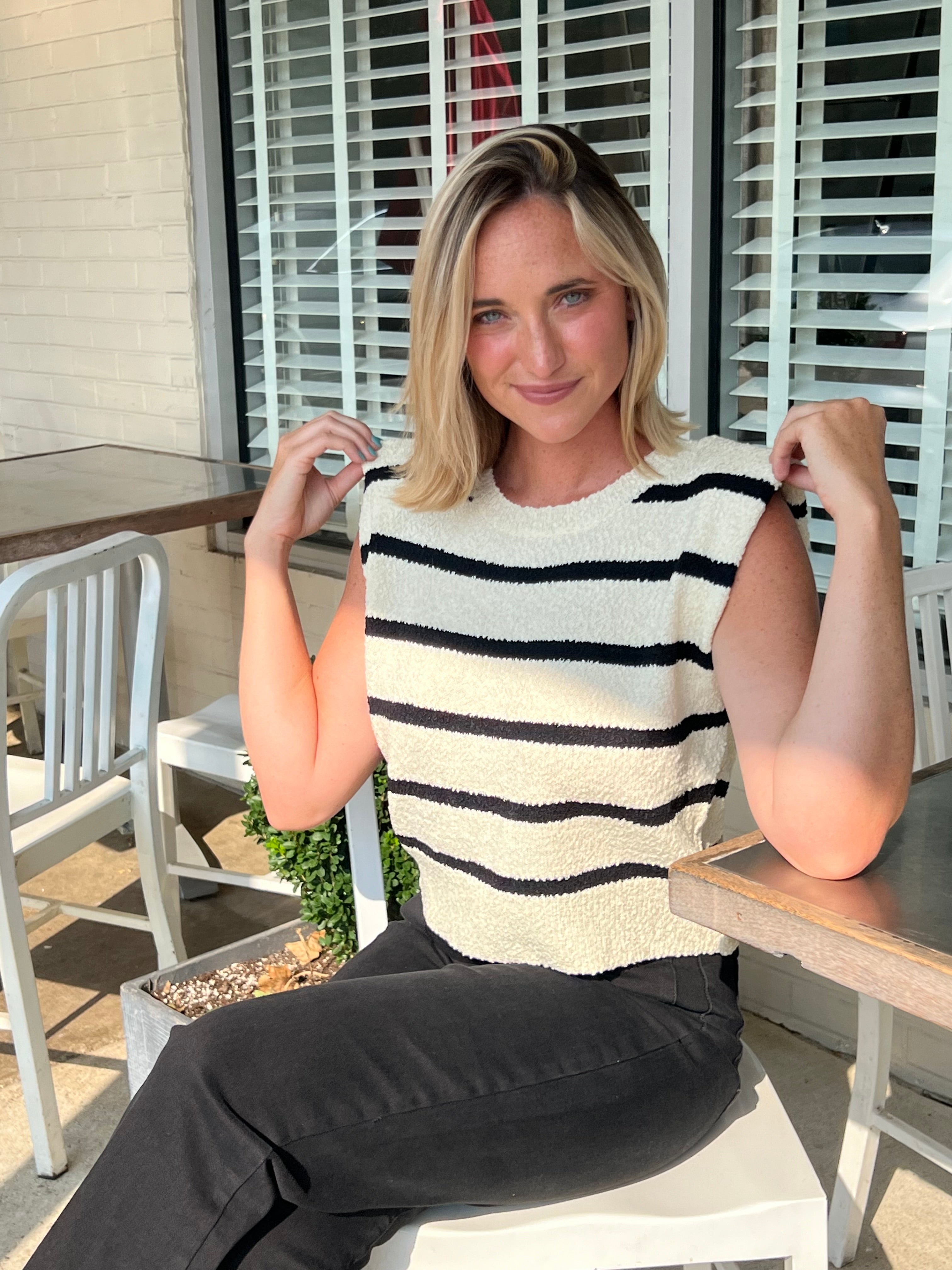 Strut & Bolt | Modern Day Striped Knit Top | Sweetest Stitch