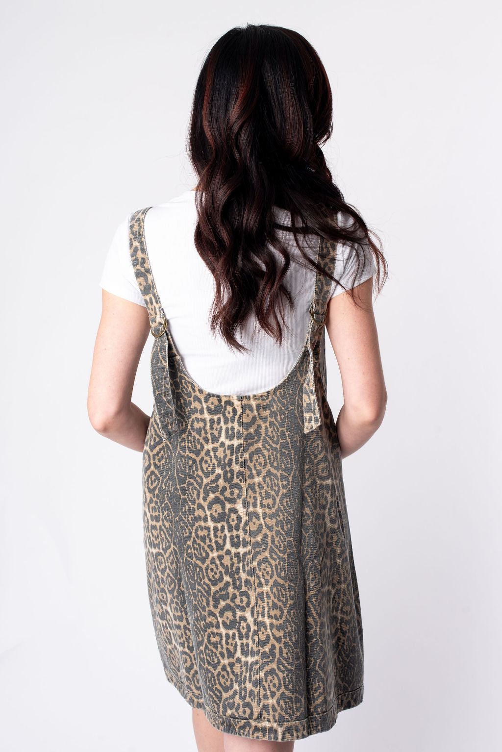 Entro | Carly Leopard Denim Dress  | Sweetest Stitch Boutique