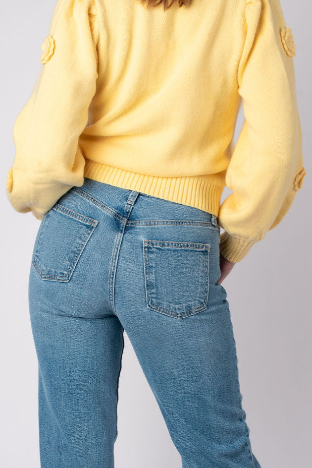 Entro | Yellow Avery Floral Sweater | Sweetest Stitch Boutique