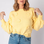 Entro | Yellow Avery Floral Sweater | Sweetest Stitch Boutique