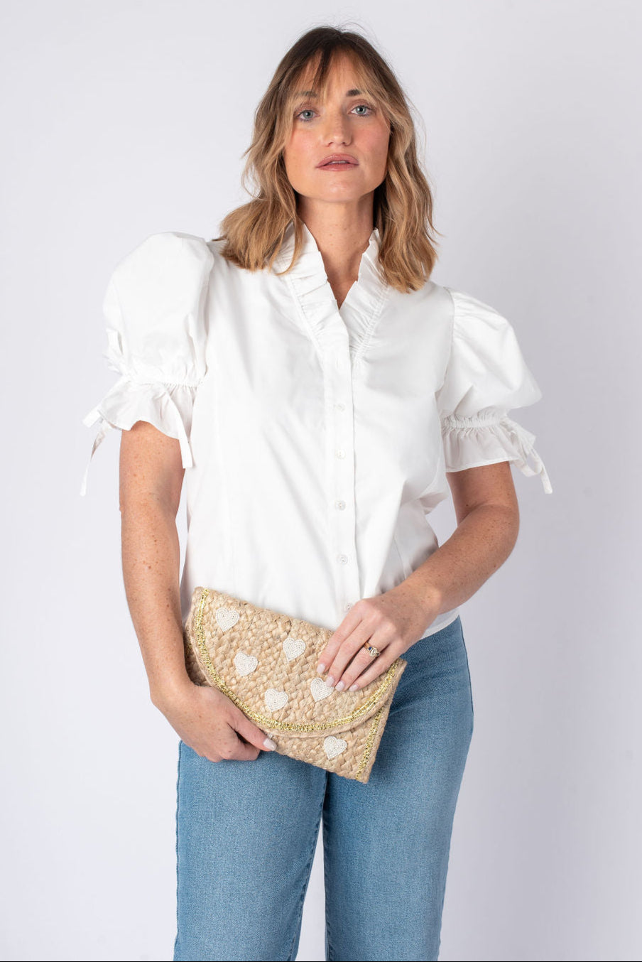 Entro | Short Puff Sleeve Mallory Top | Sweetest Stitch