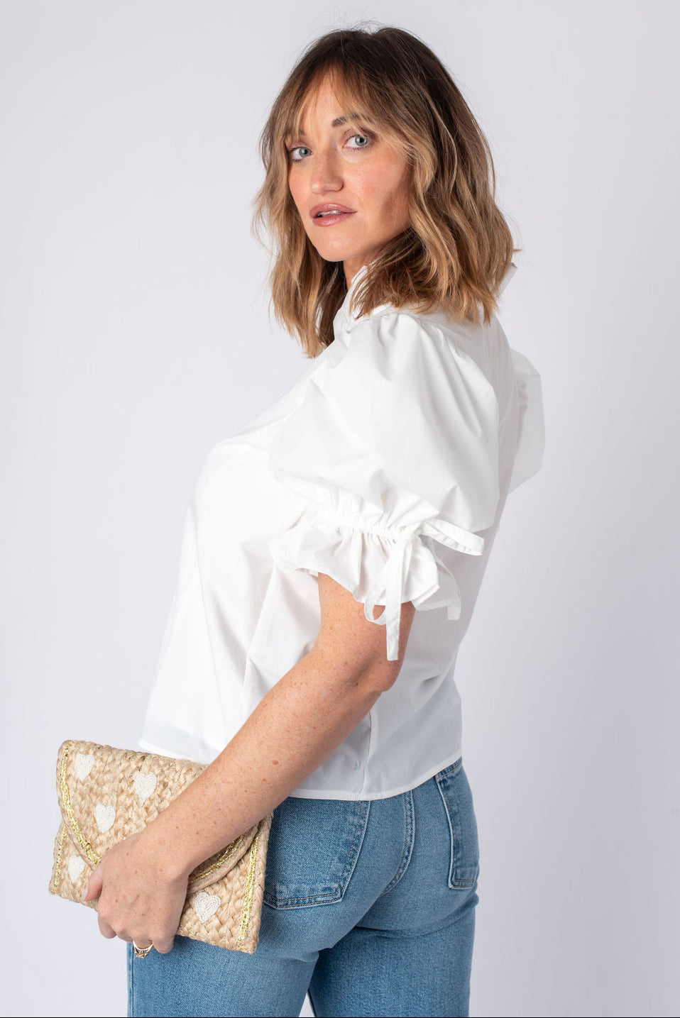 Entro | Short Puff Sleeve Mallory Top | Sweetest Stitch 