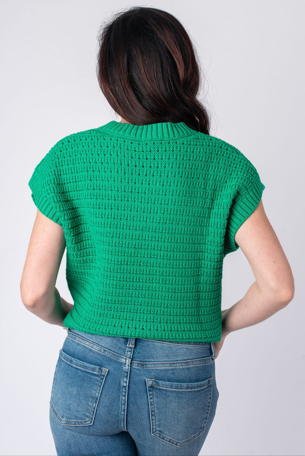 Entro | Green Sleeveless Camila Knit Top | Sweetest Stitch