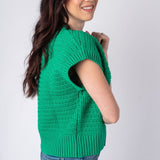 Entro | Green Sleeveless Camila Knit Top | Sweetest Stitch