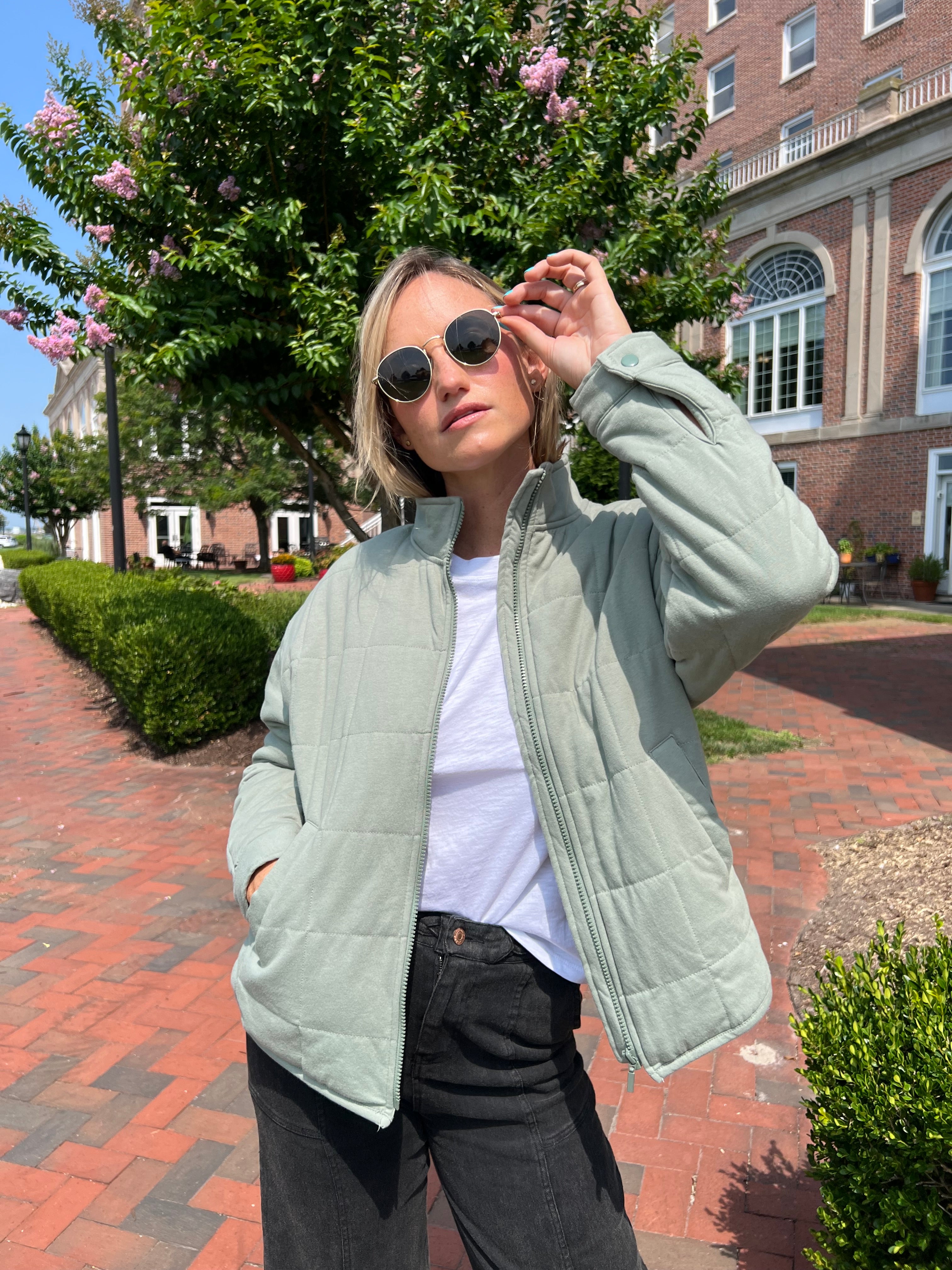 Z Supply | Bonfire Jacket Palm Green | Sweetest Stitch